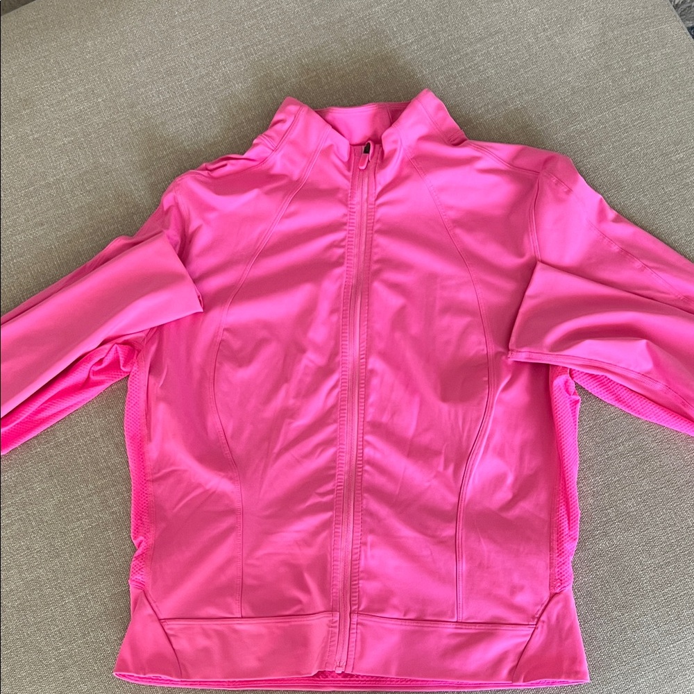 Lululemon Bright Hot Pink Zip-Up Athletic Jacket